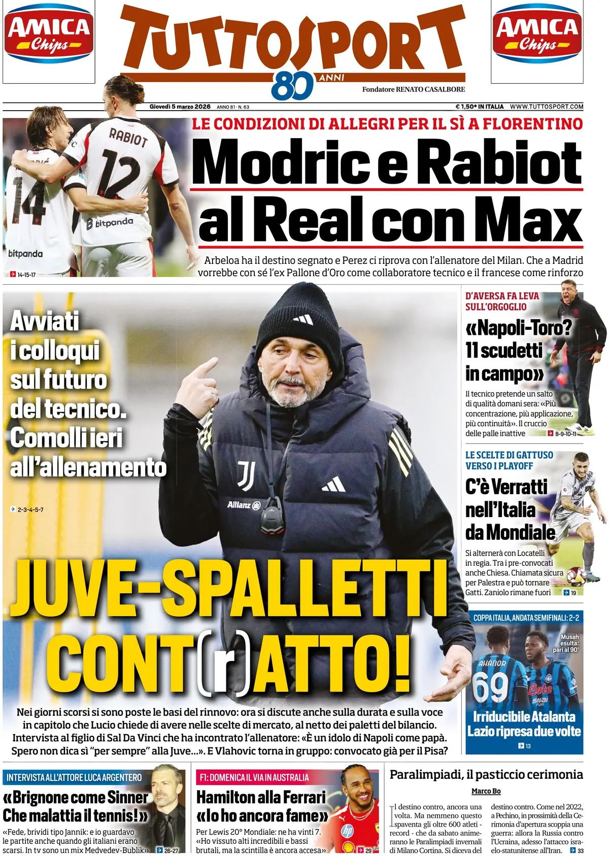 Tuttosport, prima pagina