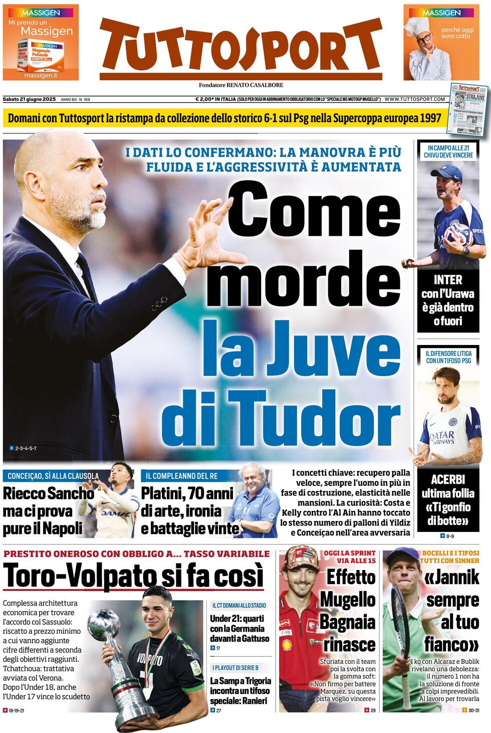 Tuttosport, prima pagina