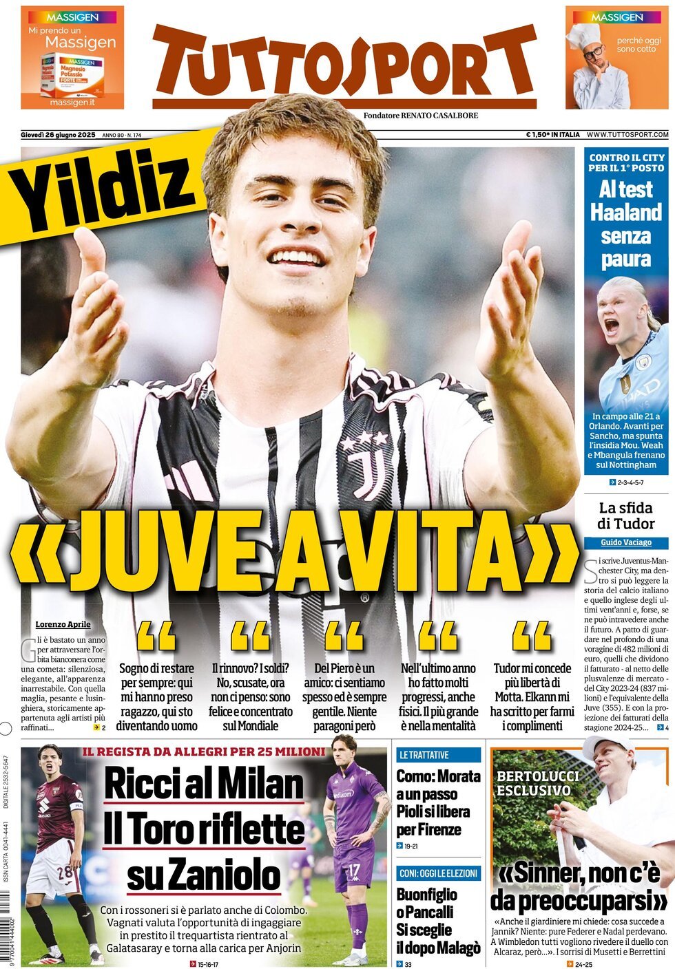 Tuttosport, prima pagina