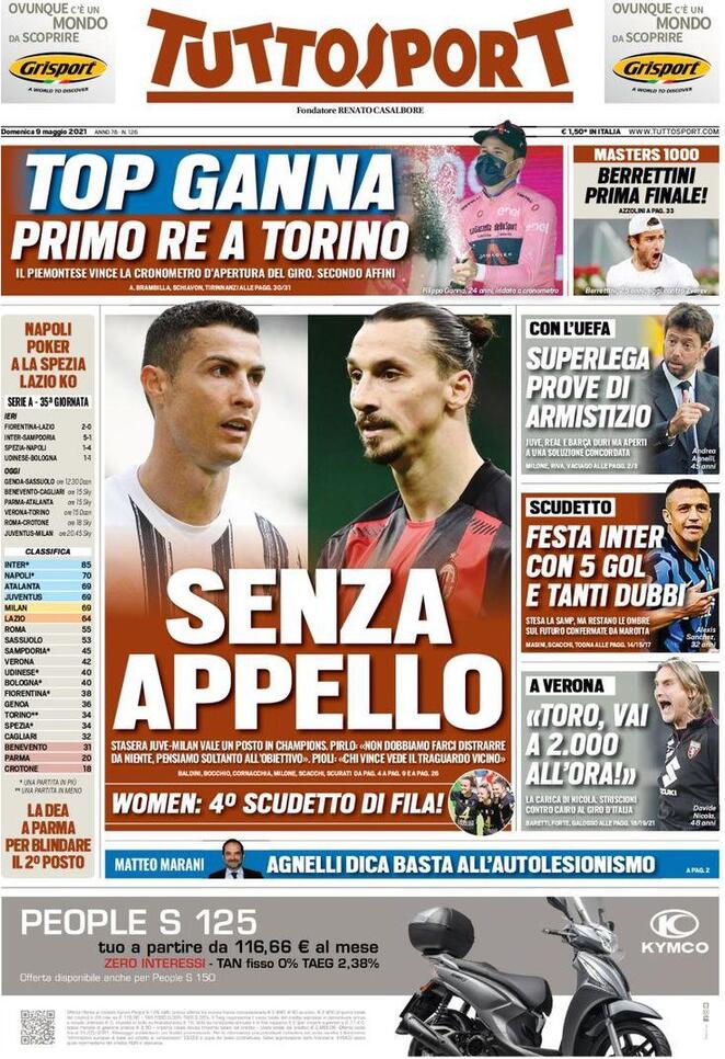 Tuttosport, prima pagina