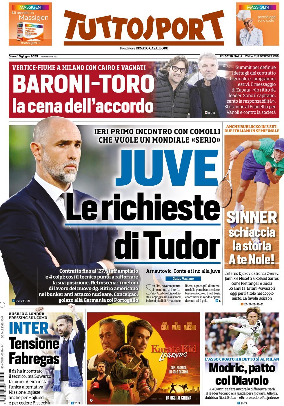 Tuttosport, prima pagina