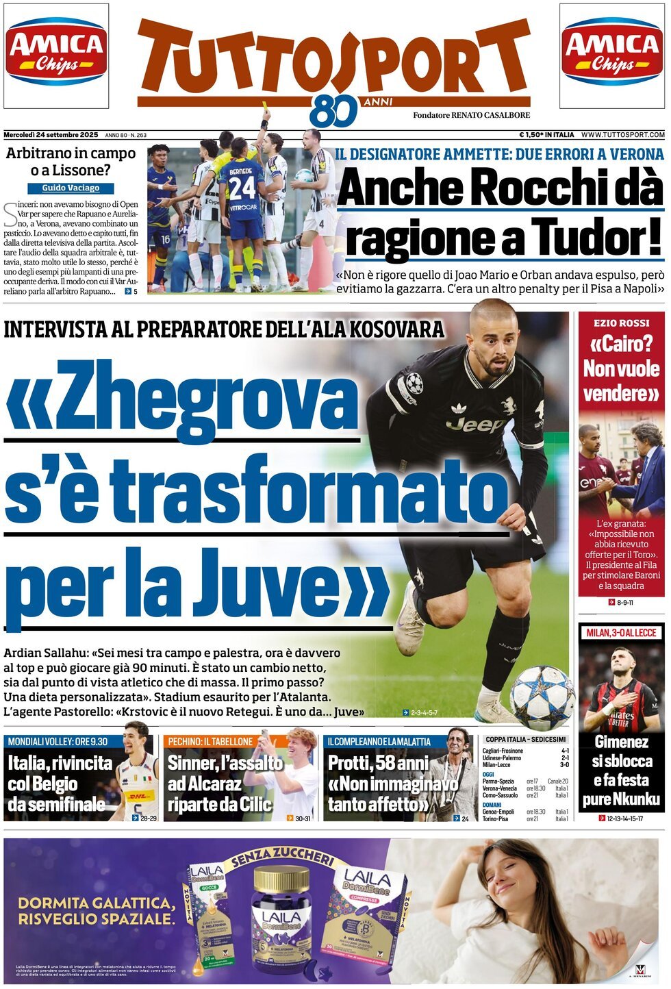 Tuttosport, prima pagina