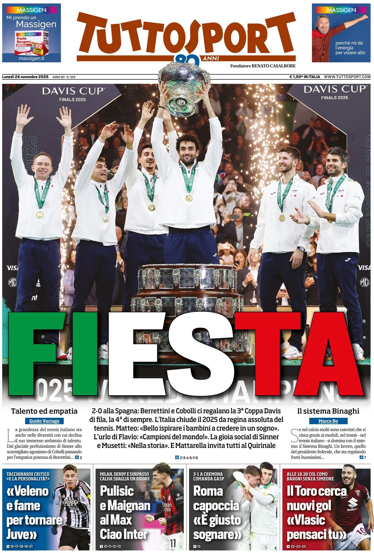 Tuttosport, prima pagina