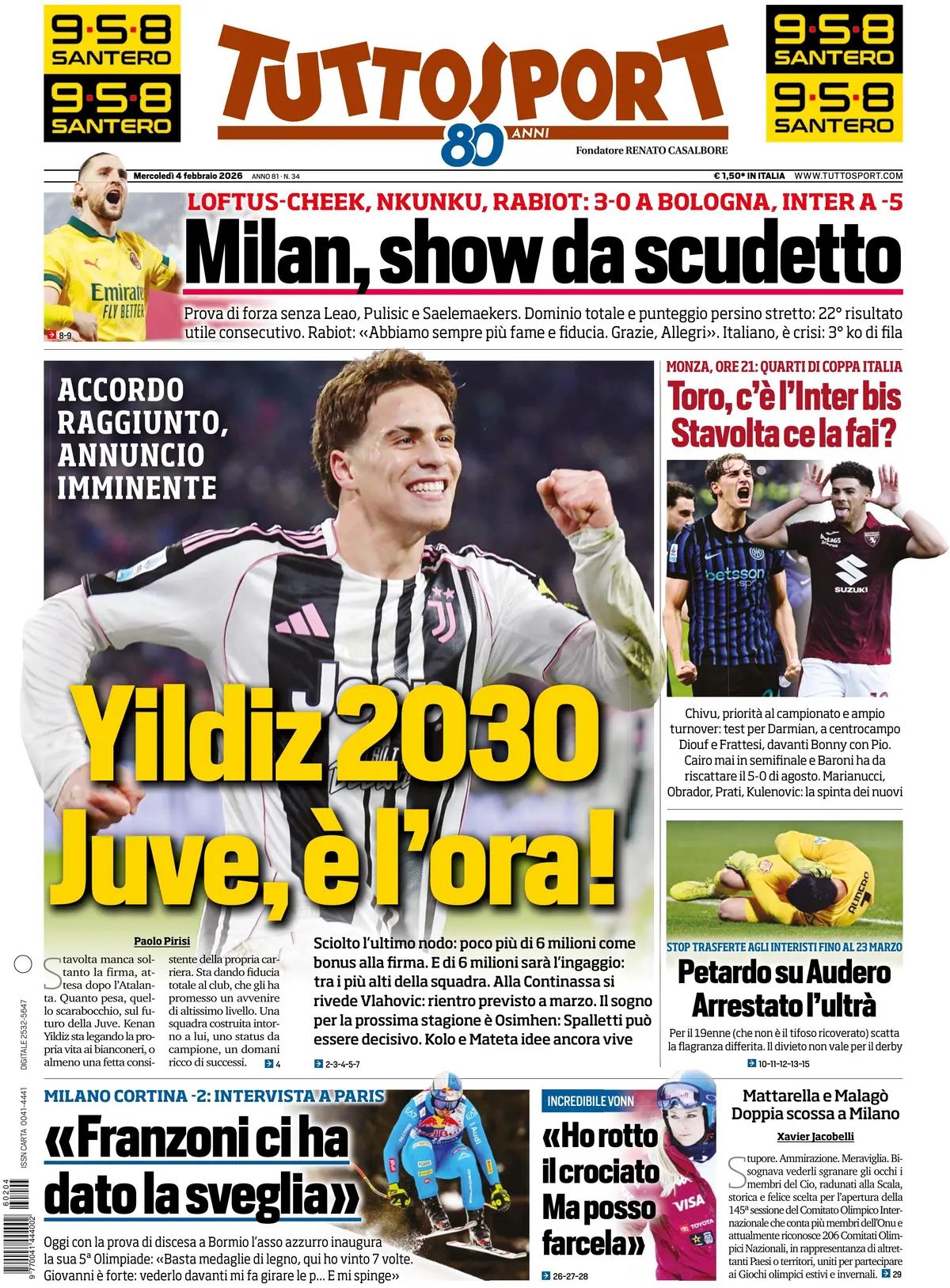 Tuttosport, prima pagina