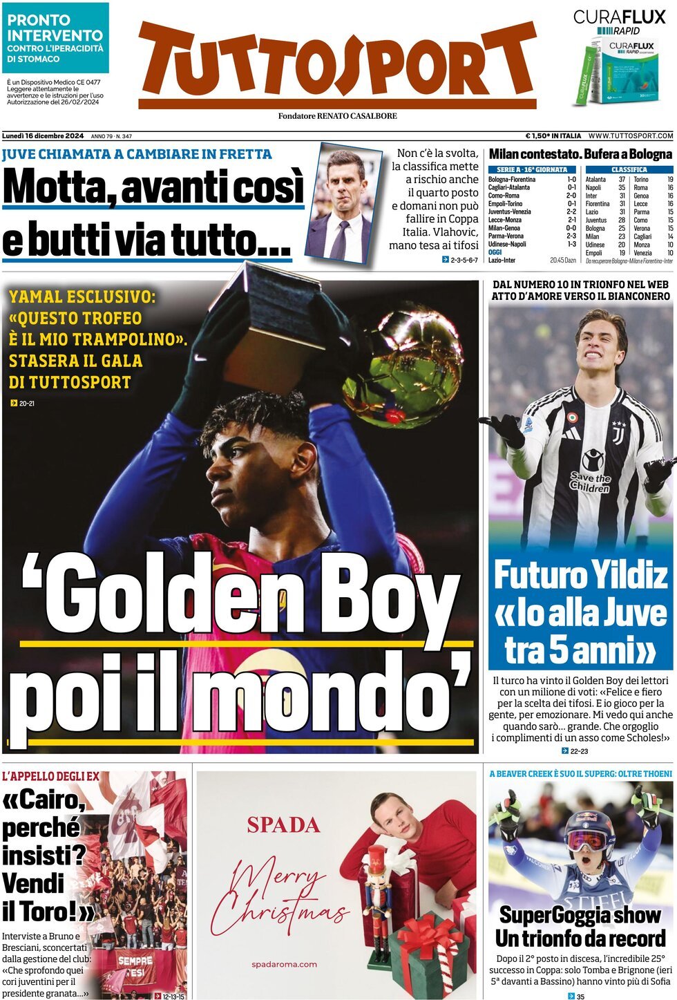 Tuttosport, prima pagina