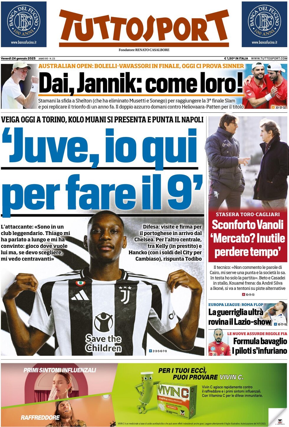 Tuttosport, prima pagina