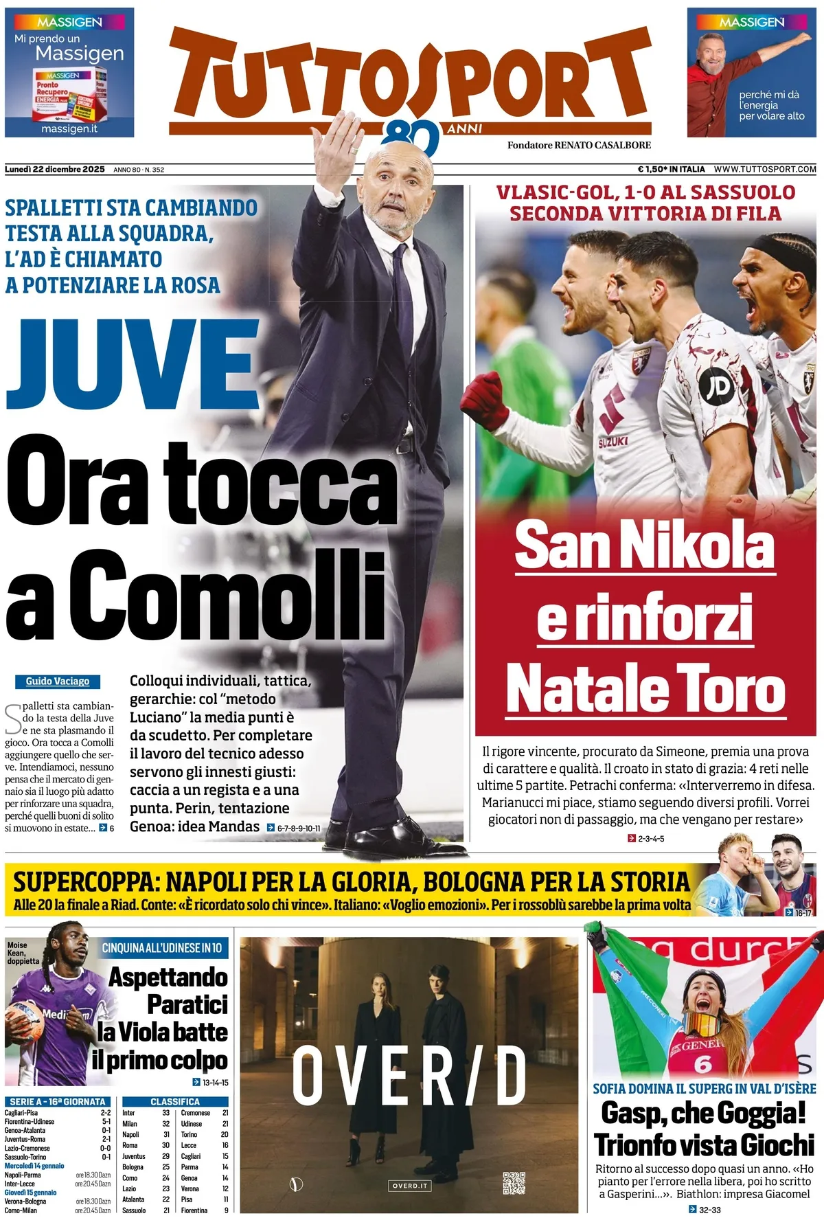 Tuttosport, prima pagina