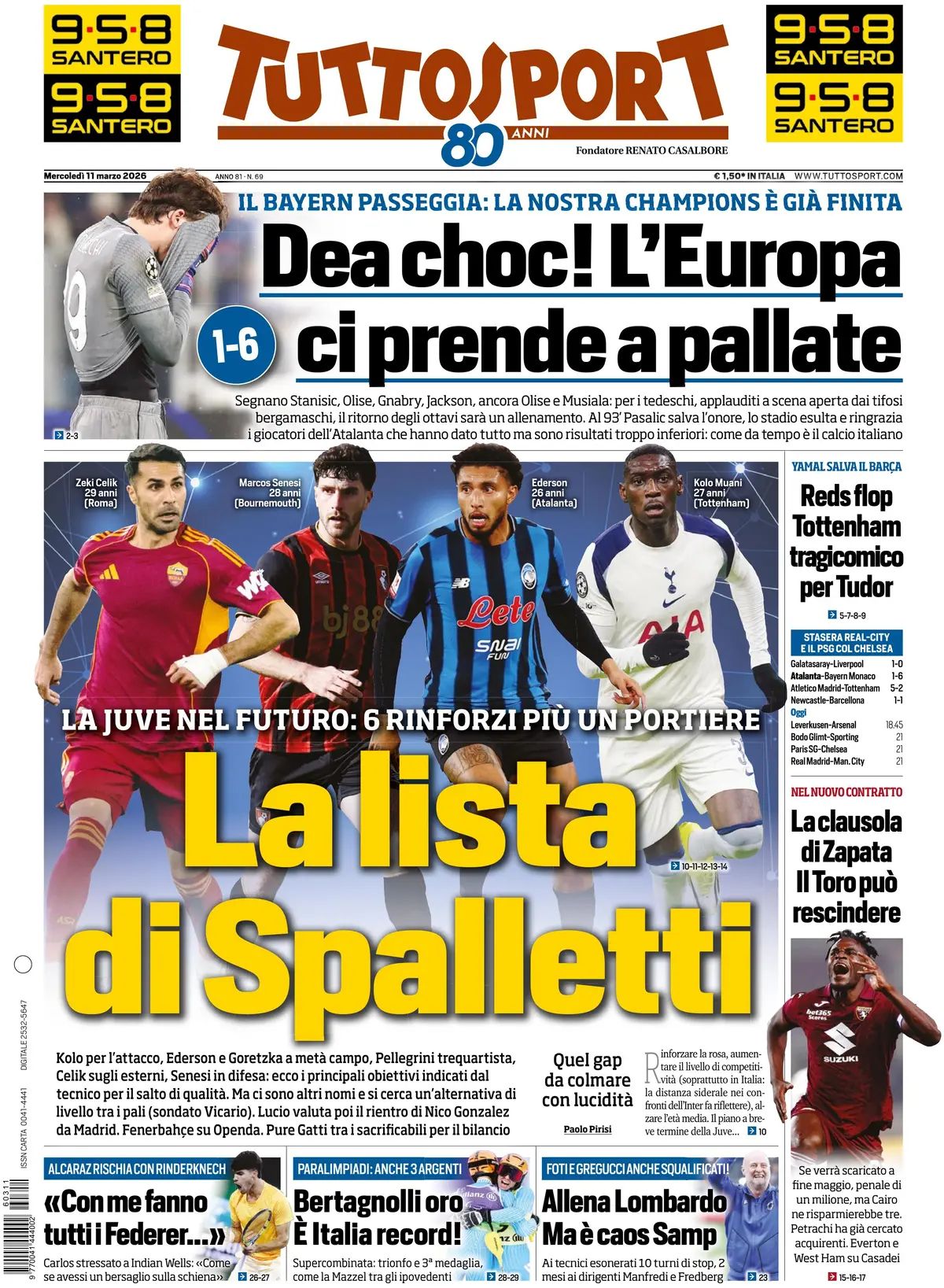 Tuttosport, prima pagina