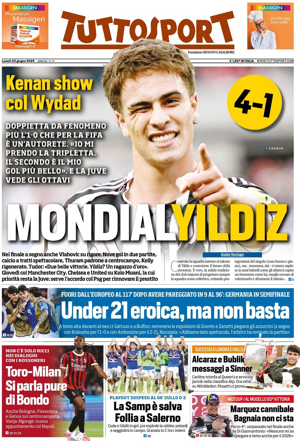 Tuttosport, prima pagina