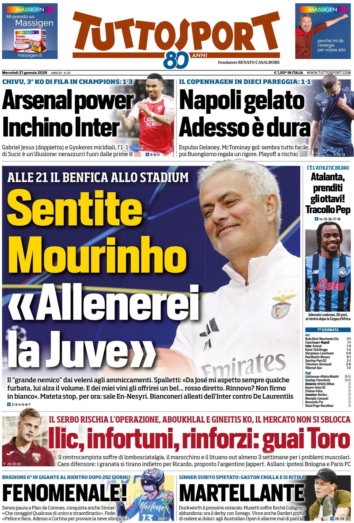 Tuttosport, prima pagina