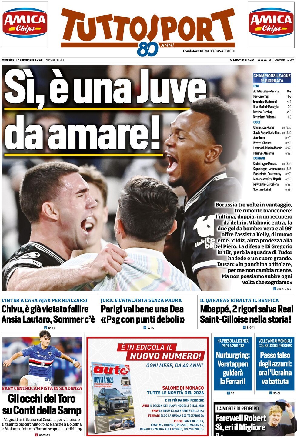Tuttosport, prima pagina