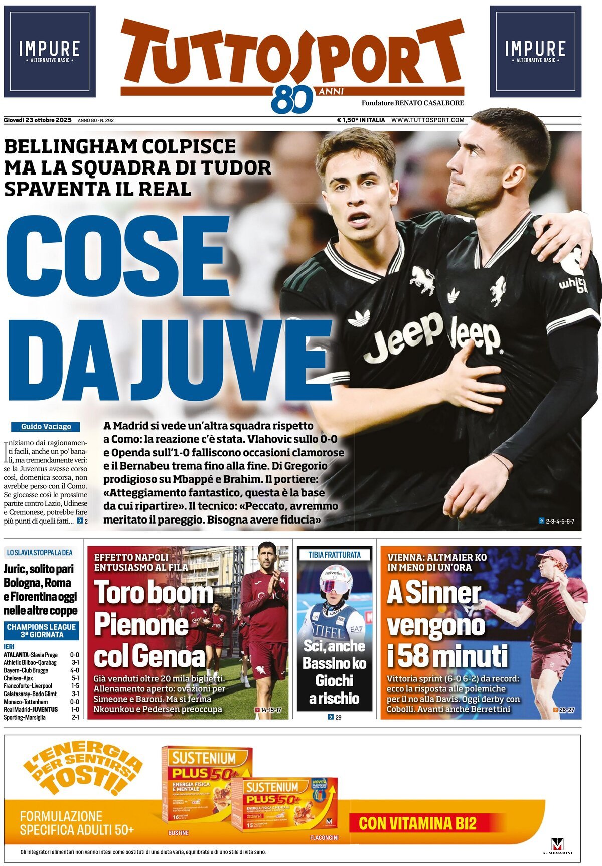 Tuttosport, prima pagina