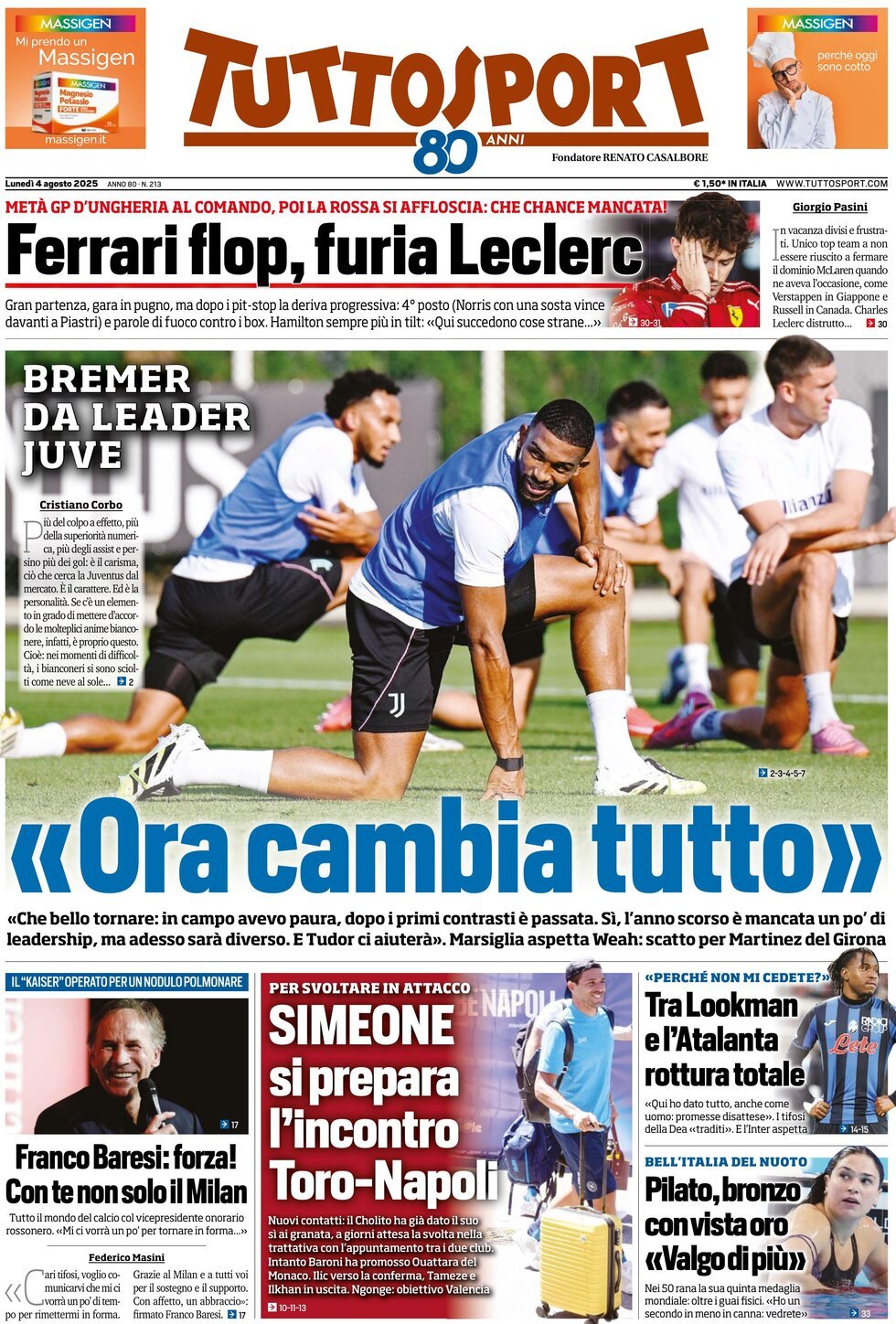Tuttosport, prima pagina