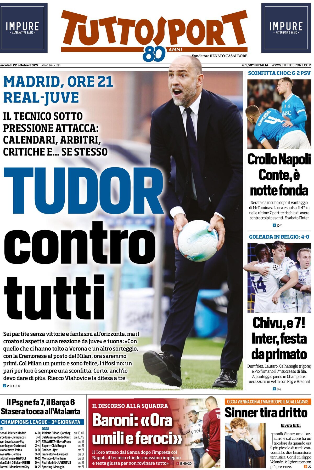 Tuttosport, prima pagina