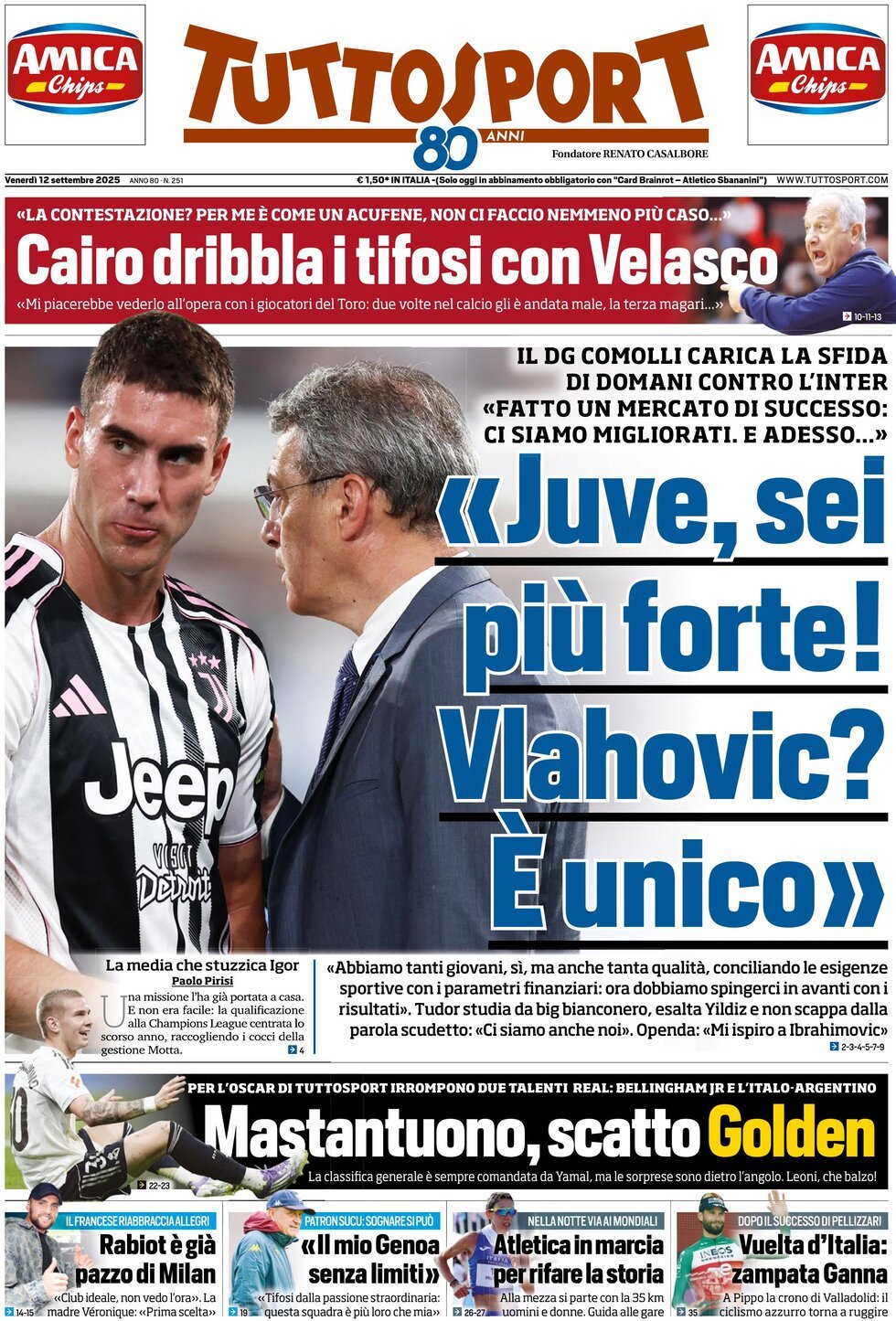 Tuttosport, prima pagina