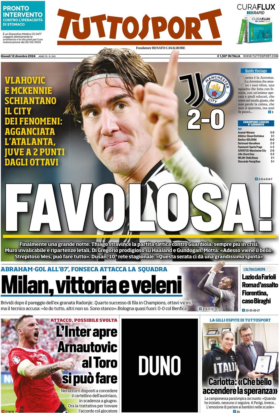 Tuttosport, prima pagina