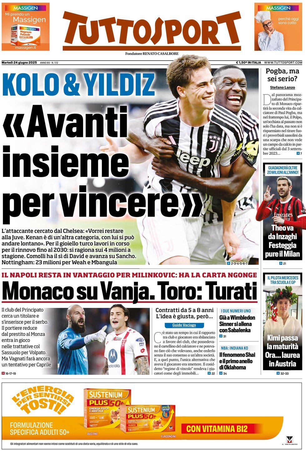Tuttosport, prima pagina