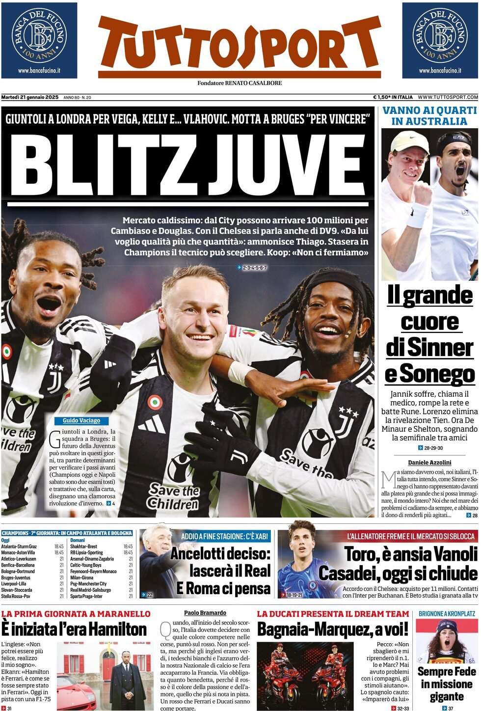 Tuttosport, prima pagina