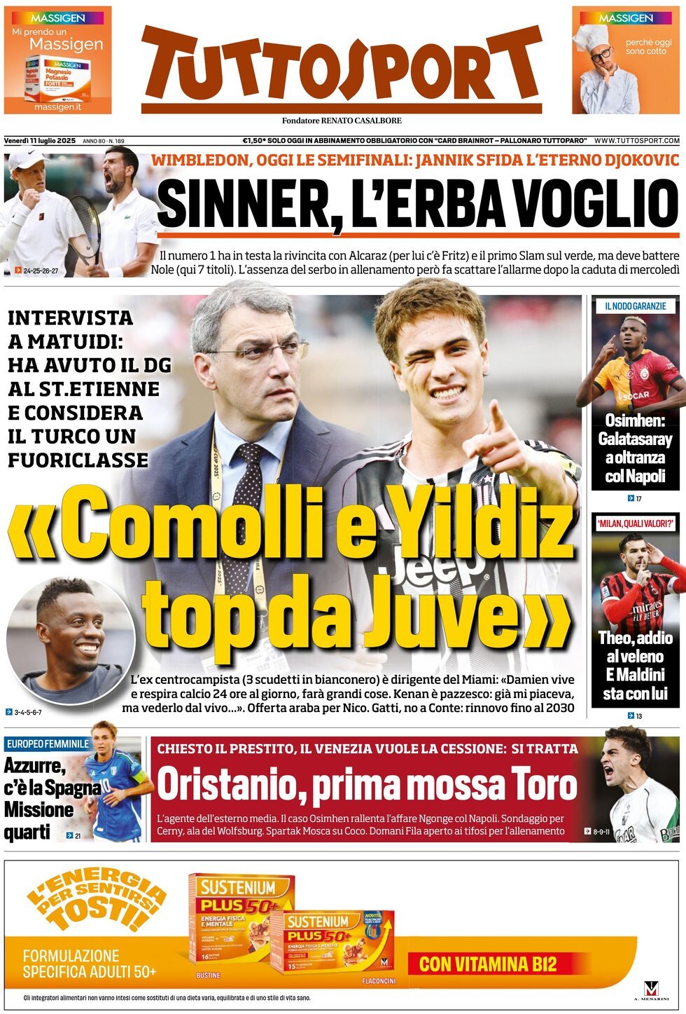 Tuttosport, prima pagina