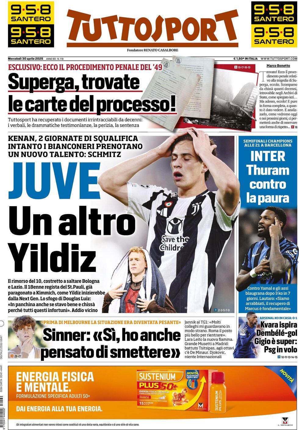 Tuttosport, prima pagina