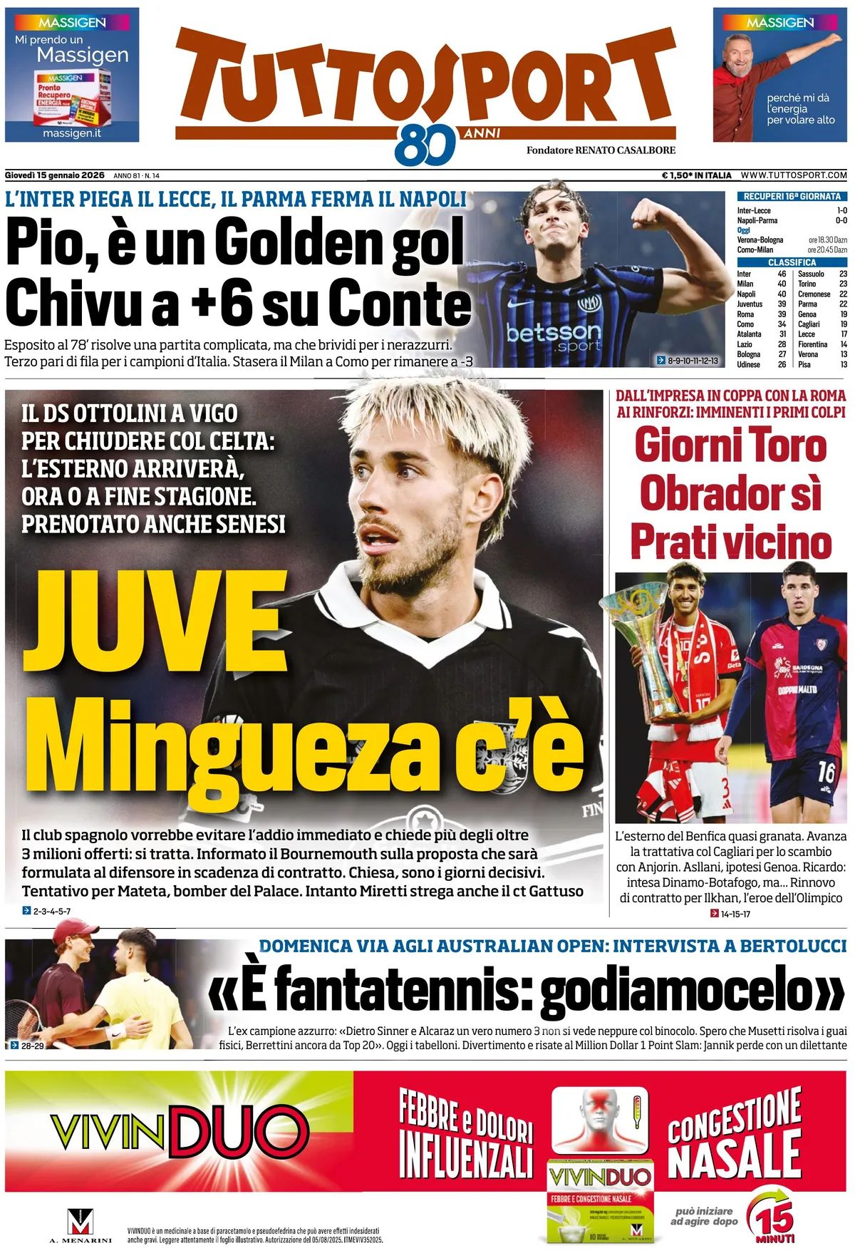 Tuttosport, prima pagina