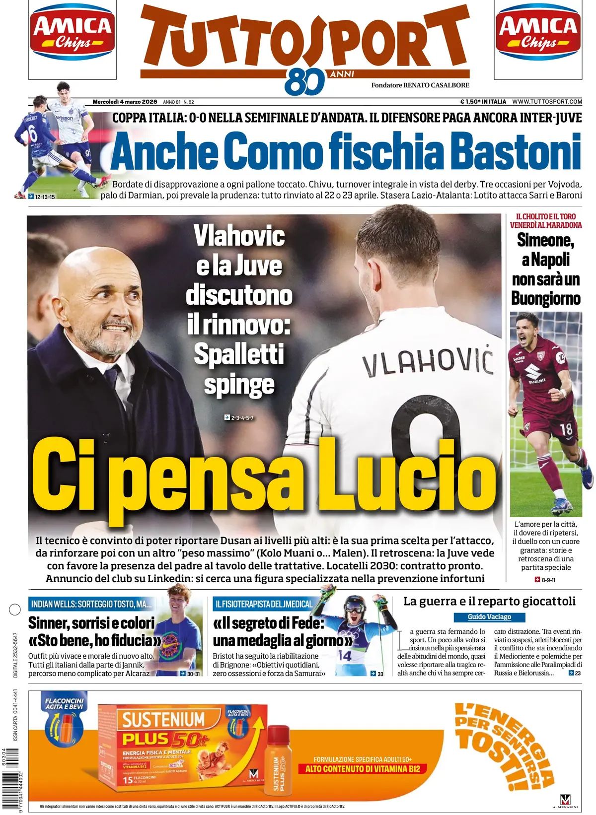 Tuttosport, prima pagina