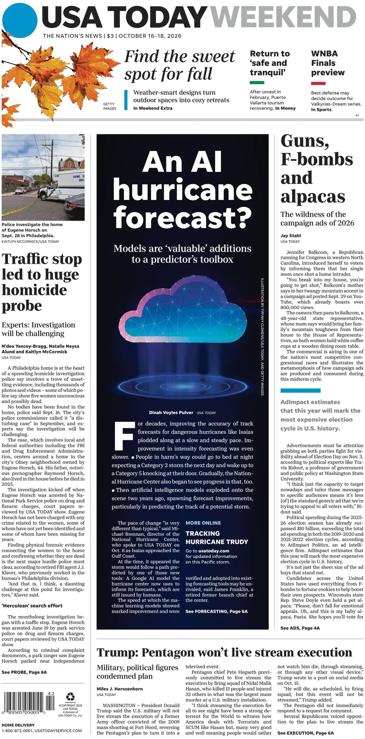 Usa Today (USA), prima pagina