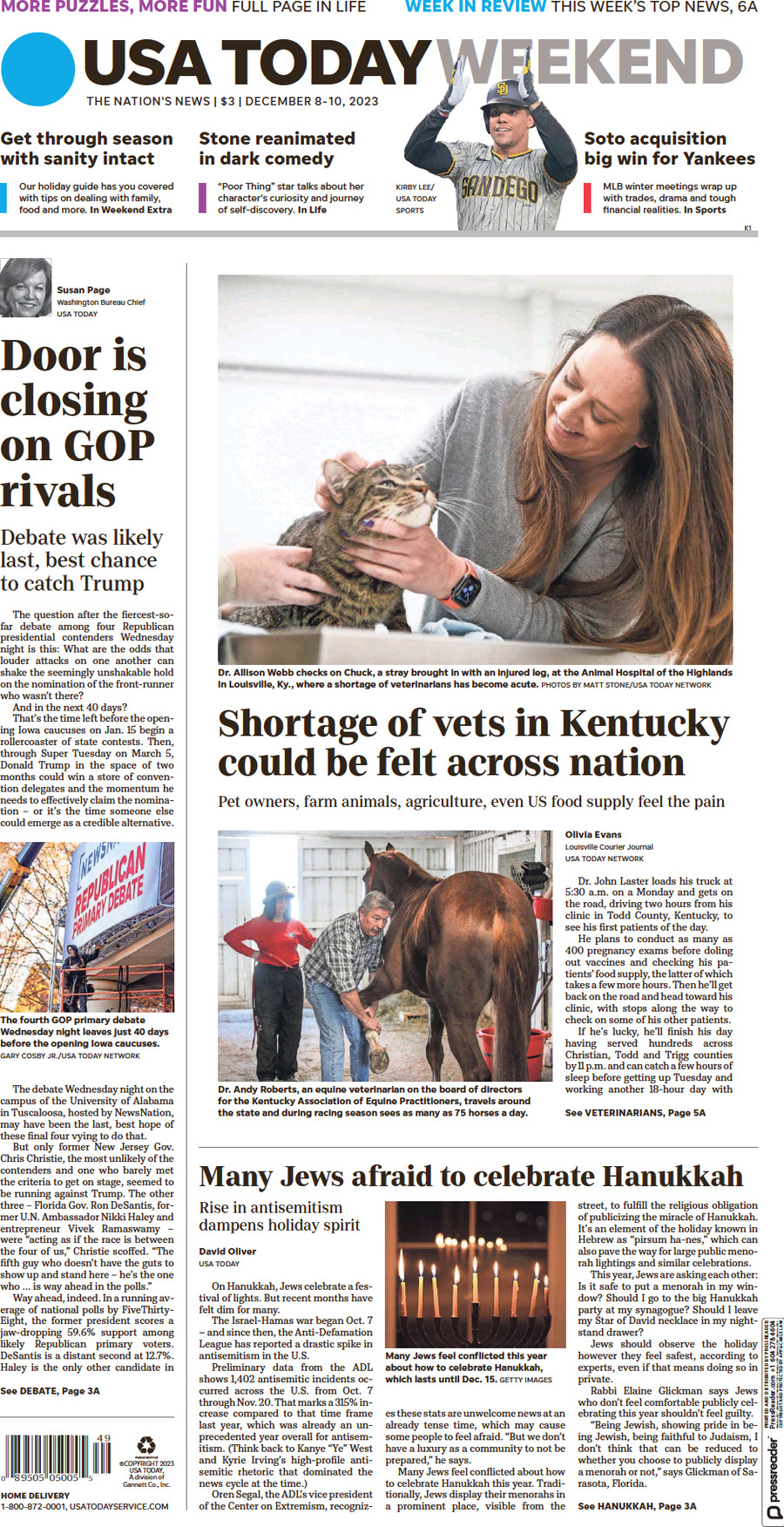 Usa Today (USA), prima pagina