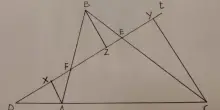 Soluzione del problema del triangolo con base prolungata