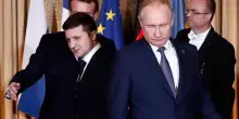 L'unico incontro tra Putin e Zelensky. Era il 2019, all'Eliseo e si discuteva sul Donbass, senza intesa