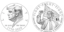 Trump sulla moneta da un dollaro: nella bozza pugno alzato e il motto “Fight, fight, fight”