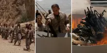 Le immagini dello storico disarmo del Pkk: i militanti bruciano le armi