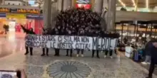 Tifosi juventini in Stazione Centrale a Milano: saluti romani e striscione contro i cortei proPal