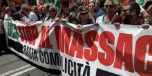 M.O., a Roma il corteo Pd-M5s-Avs per Gaza, leader in piazza