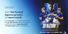 Ingresso gratis in musei statali per chi va al Sei Nazioni di rugby