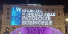 Liguria, Palazzo Regione illuminato di magenta per campagna ESEO Italia