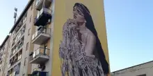 L&rsquo;omaggio di Palermo a Rosal&igrave;a, enorme murales di Igor Scalisi Palminteri