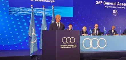 Giochi del Mediterraneo, Purromuto eletto presidente