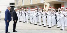 Monaco-Italia, Mattarella accolto dai principi Alberto II e Charl&egrave;ne