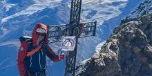 L&rsquo;alpinista Federico Secchi sul Cervino per campagna Berry Swing