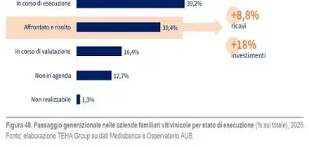Vino, dopo ricambio generazionale ricavi e investimenti pi&ugrave; alti