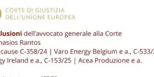 Energia, Avvocato Corte Ue: tassa Ue extraprofitti 2022-23 legittima