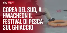 Corea del Sud, a Hwacheon il festival di pesca sul ghiaccio