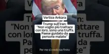Iran, Trump: "Tregua? Per me &egrave; finita. Non voglio pi&ugrave; trattare con loro, sono persone malate"