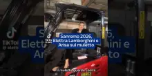 Sanremo, Elettra Lamborghini e Arisa sul muletto #sanremo2026 #sanremo