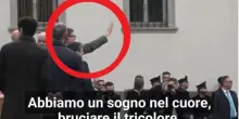"Bruciamo il tricolore": Giorgetti alza la mano per fermare i cori estremisti a funerali di Bossi