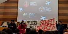 Giorgio Gori &egrave; stato contestato dai pro Pal all'Universit&agrave; di Bergamo