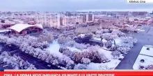 Cina, la neve imbianca Xilinhot e le praterie