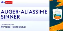 Sinner-Auger Aliassime: highlights Atp Monte-Carlo