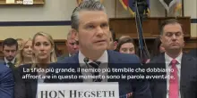 Hegseth: Sfida pi&ugrave; grande sono parole dei democratici e di alcuni repubblicani